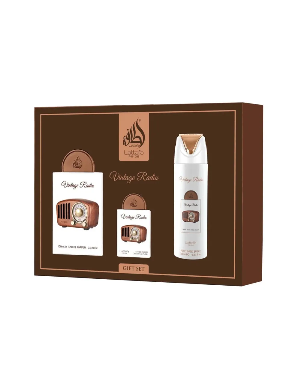 Pride Vintage Radio EDP 100 ml + EDP 20 ml + kropsspray 200 ml UNISEX 1 ks