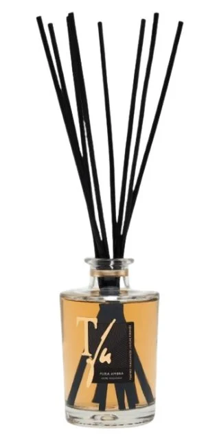 PURA AMBRA PINDE 250 ML HJEMMEDUFT (10 sorte bambuspinde på 30 cm medfølger)