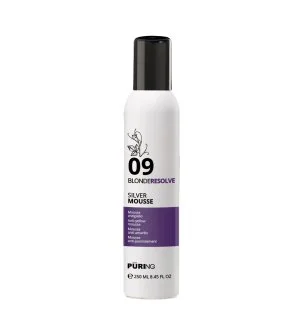 PURING 09 BlondeResolve Silver Mousse leave-in neutraliserende skum til blondt, gråt og affarvet hår