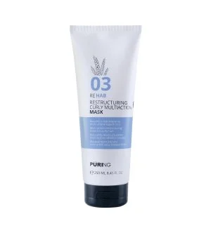 PURING 03 Rehab Restructuring Curly Multi Action Mask intensiv fugtgivende maske til krøllet, bølget og kruset hår