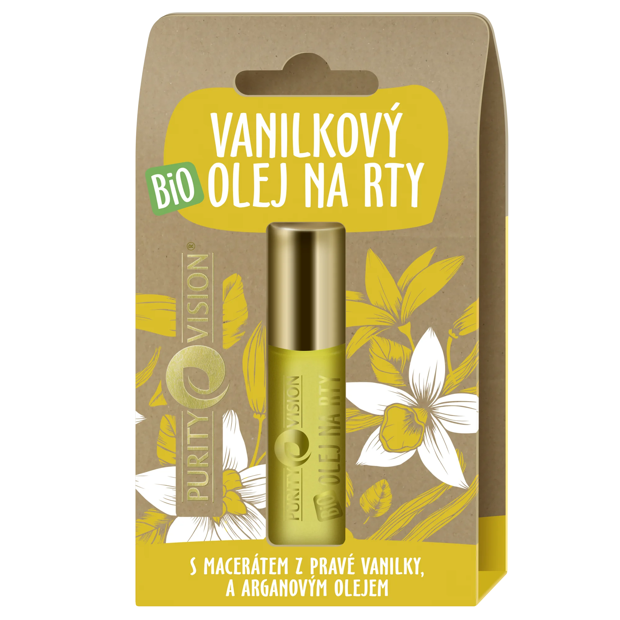 Purity Vision Vaniljeolie til læberne BIO (10 ml) - duftende hjælp til tørre læber