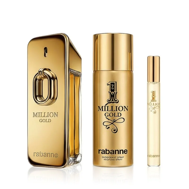 Million Gold Intense 100 ml + EDT MINI 1 Million 10 ml + DEO spray Eau de Parfum til mænd 150 ml
