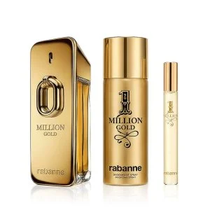 Paco Rabanne Million Gold Intense 100 ml + EDT MINI 1 Million 10 ml + DEO spray Eau de Parfum til mænd