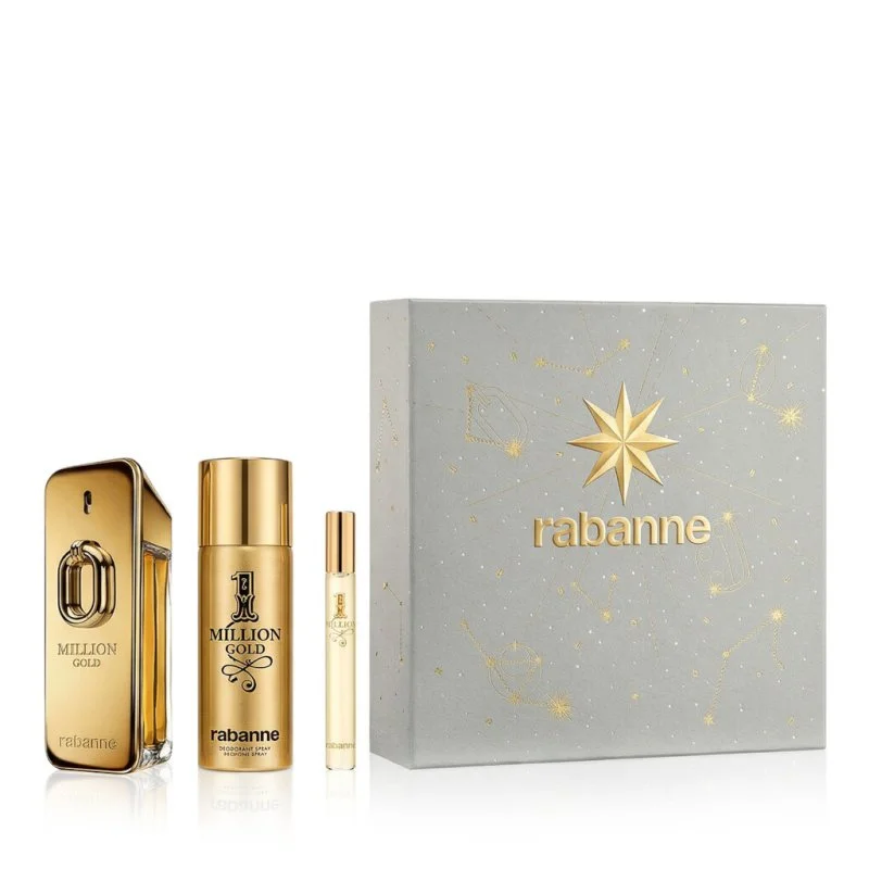Million Gold Intense 100 ml + EDT MINI 1 Million 10 ml + DEO spray Eau de Parfum til mænd 150 ml