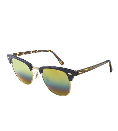 RB3016F Clubmaster solbriller 55x19x145 mm regnbuefarvet unisex