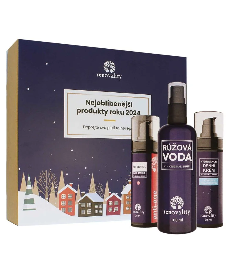Original Series mest populære produkter i 2024 Bakuchiol-serum 30 ml + rosenvand 100 ml + dagcreme med hyaluronsyre