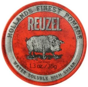 REUZEL Styling Red Pomade Water Soluble hårpomade med middelstærkt hold og høj glans 35 g til mænd