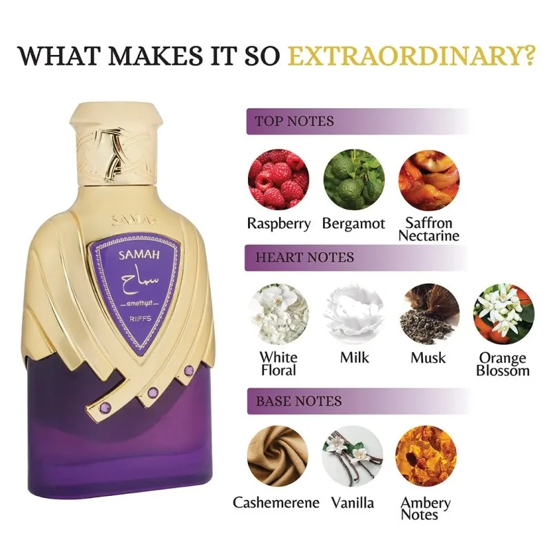 Samah Amethyst Purple parfumeekstrakt til kvinder 100 ml