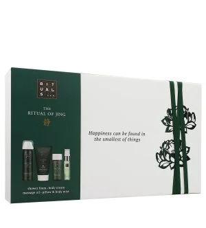 Rituals The Ritual of Jing gavesæt brusegel 50 ml + kropscreme 70 ml + massageolie 50 ml + krops- og pudemist