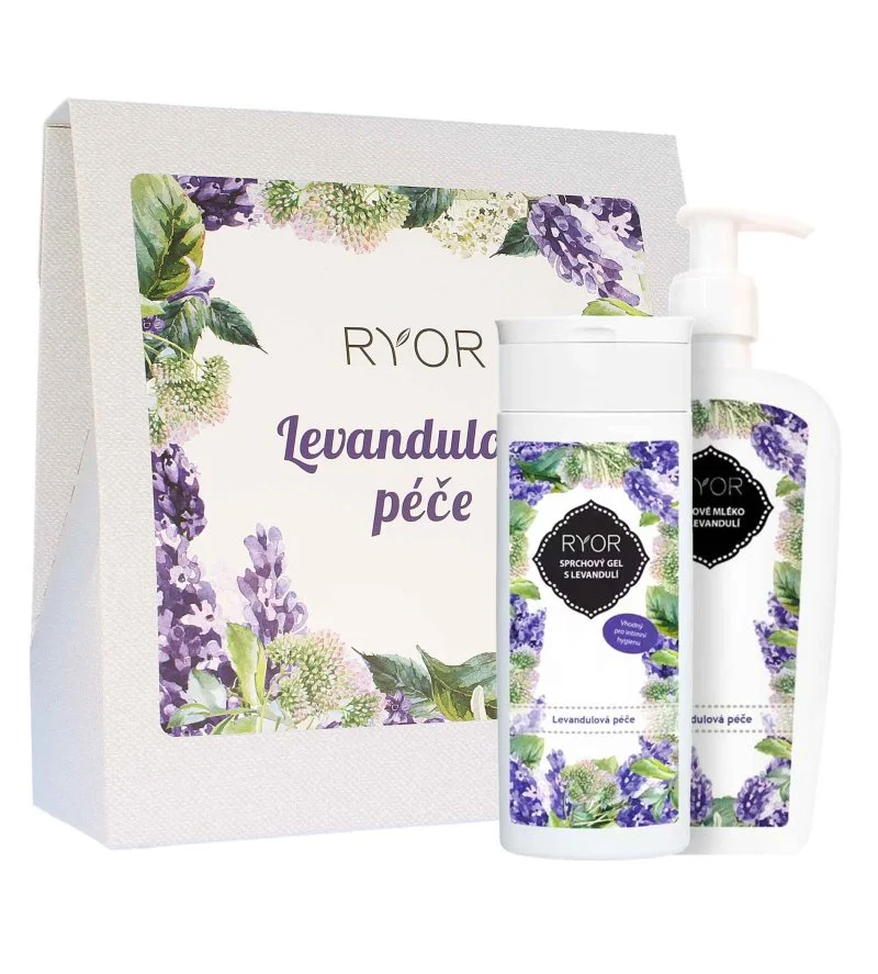 Lavender gavesæt brusegel 200 ml + bodylotion