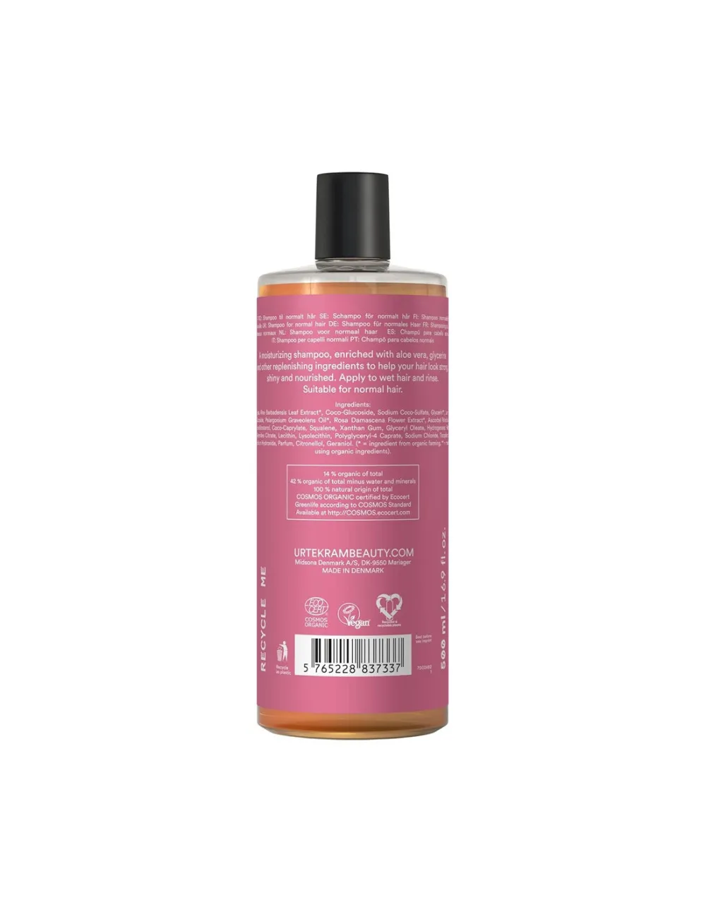 Urtekram Pink shampoo 500ml BIO, VEG