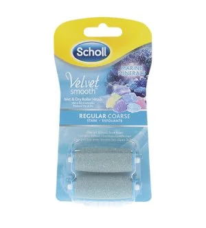 Scholl Velvet Smooth udskiftningshoveder med havmineraler middelgrove 2 stk.