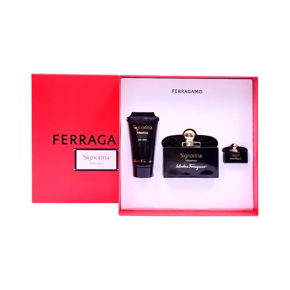 Signorina Misteriosa 100 ml + EDP MINI 5 ml + BL parfumevand til kvinder 50 ml