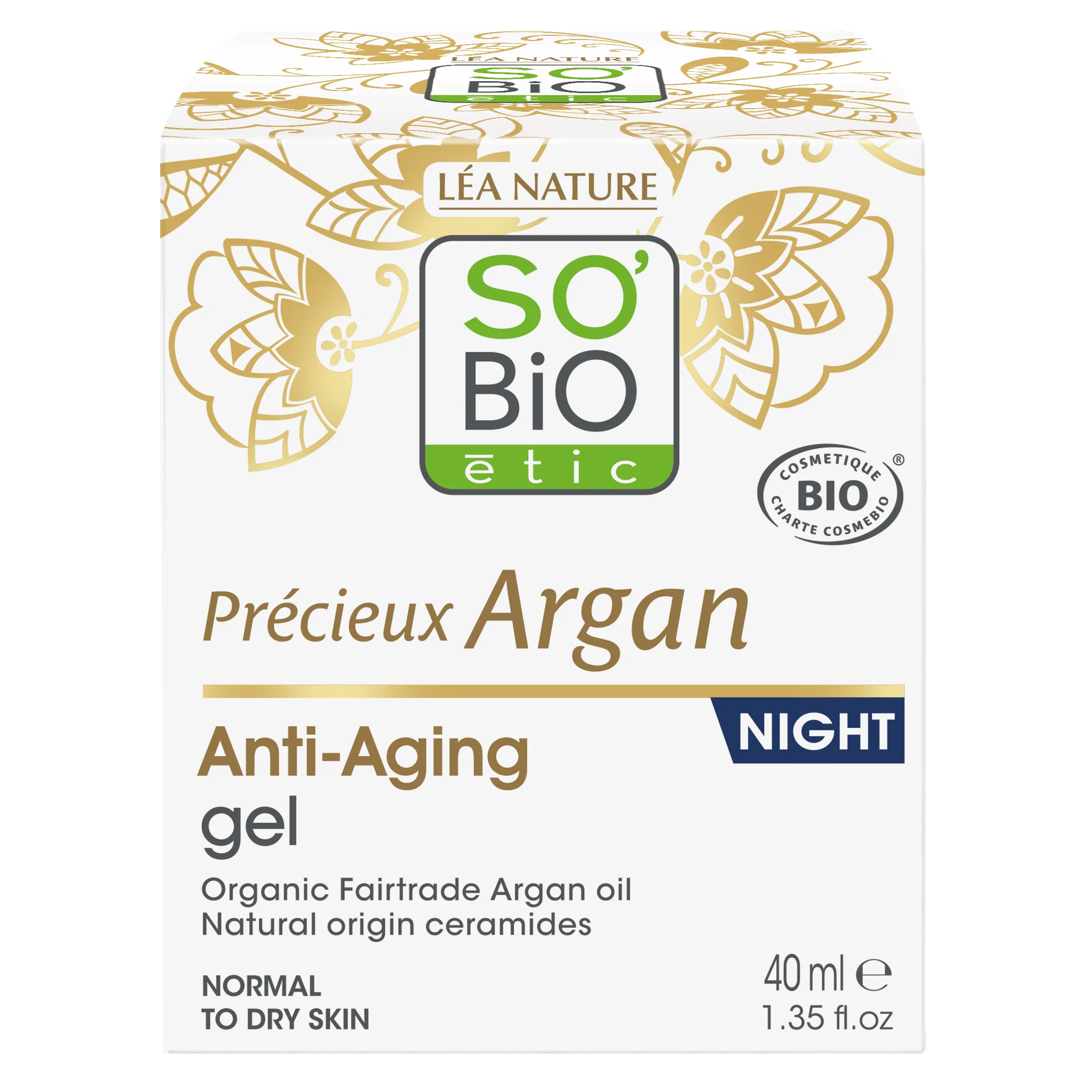 SO’BiO étic Anti-age Precieux Argan Gel nat BIO (50 ml) - regenererer og udglatter huden