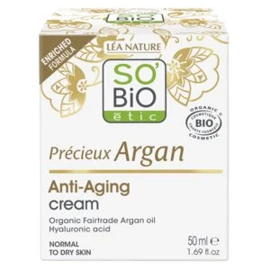 SO’BiO étic Anti-age Precieux Argan ØKO dagcreme (50 ml) - fugter, opstrammer og giver huden glød