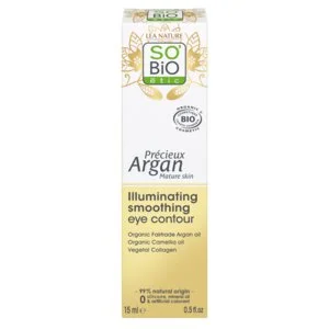 SO’BiO étic Anti-Age Precieux Argan Udglattende øjenpleje GOLD BIO (15 ml) - ideel til moden hud