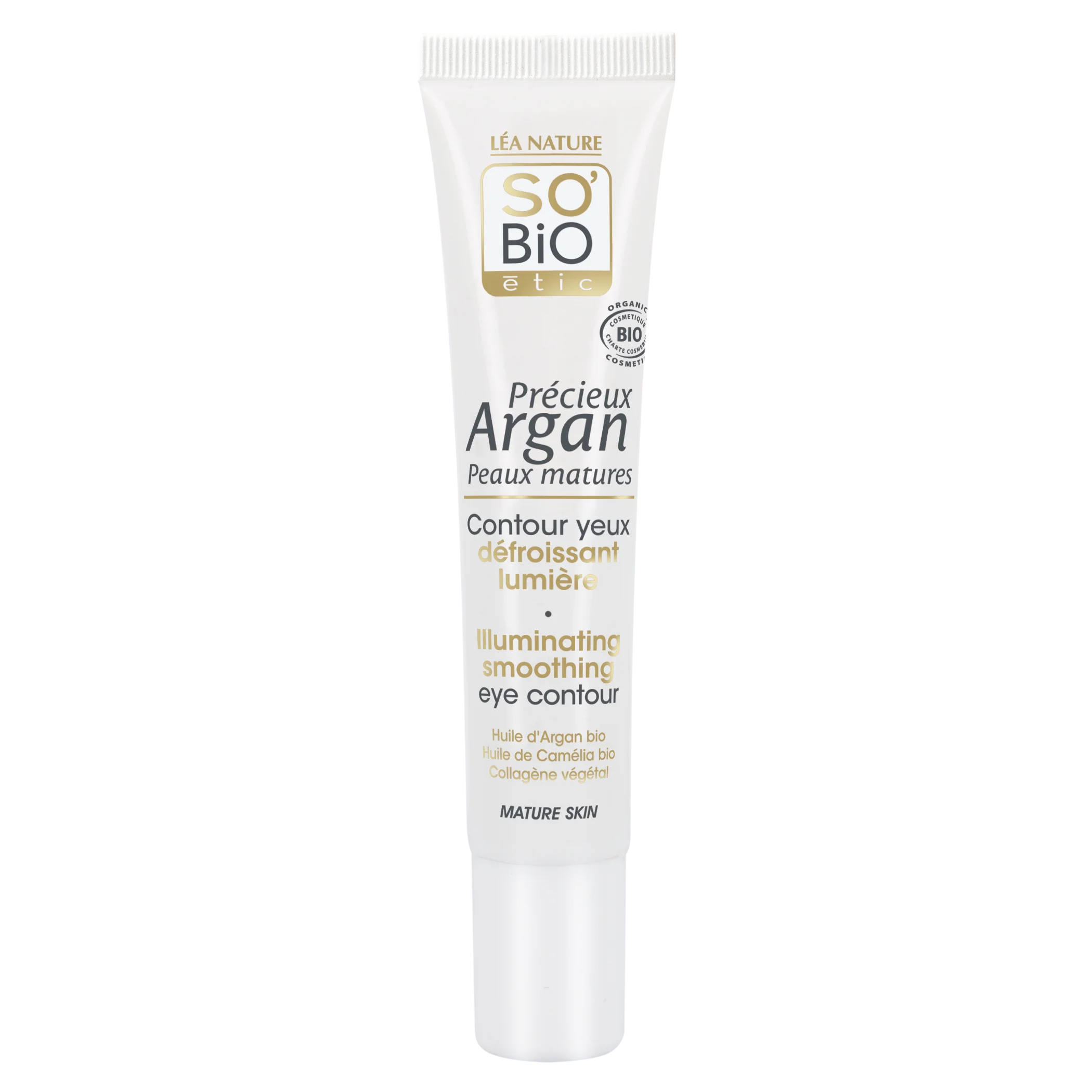 SO’BiO étic Anti-Age Precieux Argan Udglattende øjenpleje GOLD BIO (15 ml) - ideel til moden hud