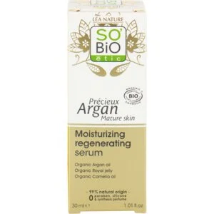 SO’BiO étic Anti-Age Precieux Argan Sérum fugtgivende og regenererende GOLD BIO (30 ml) - med hyaluronsyre
