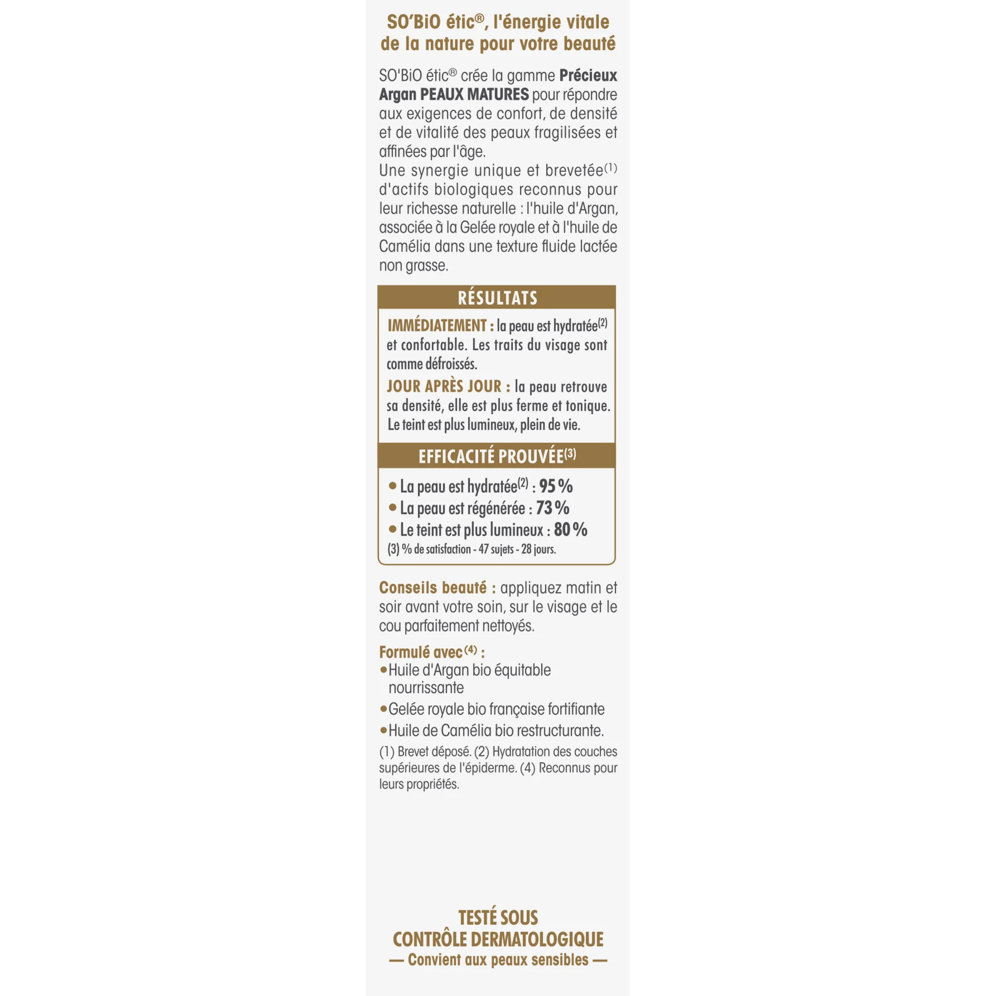 SO’BiO étic Anti-Age Precieux Argan Sérum fugtgivende og regenererende GOLD BIO (30 ml) - med hyaluronsyre