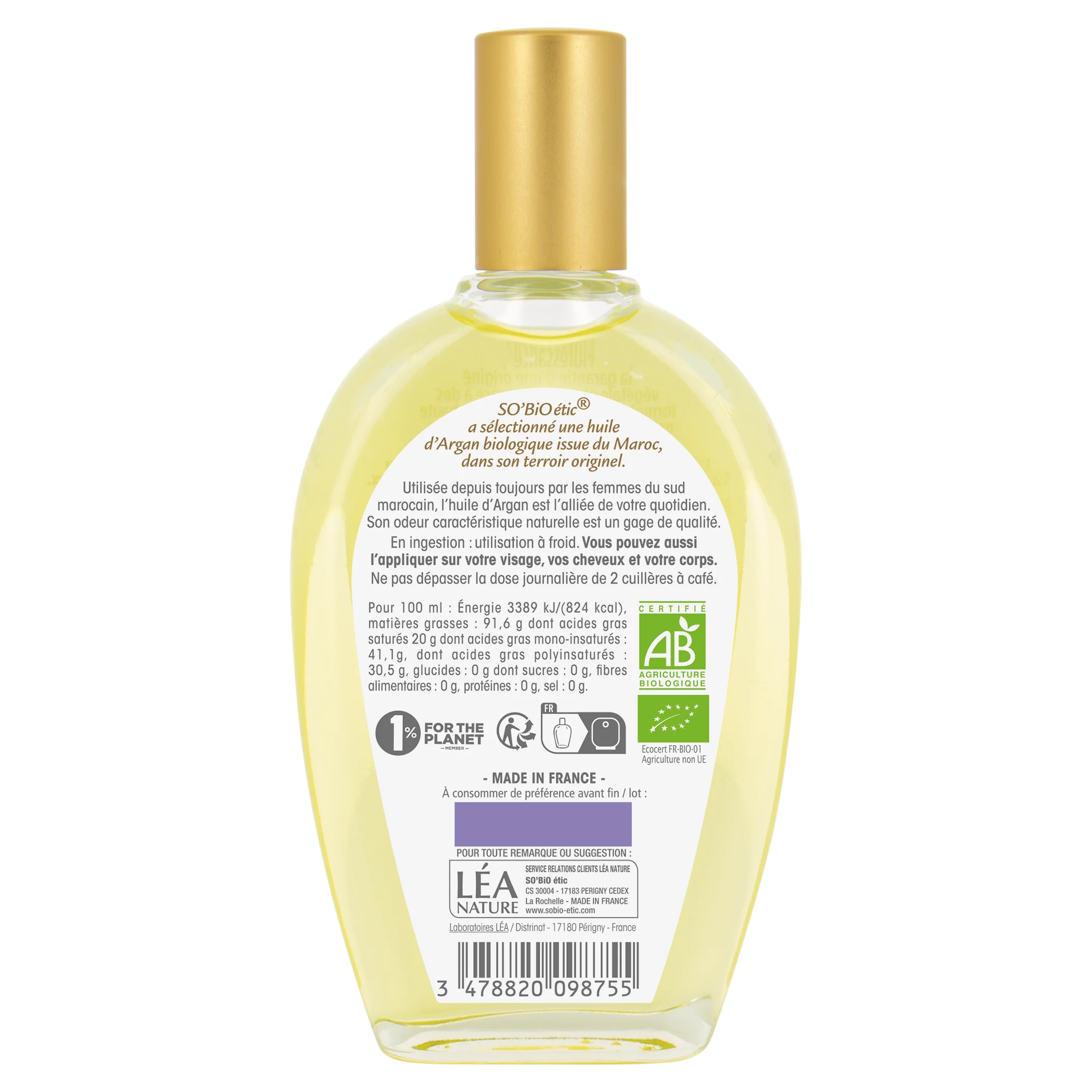 SO’BiO étic Arganolie BIO (50 ml) - ungdommens og skønhedens eliksir