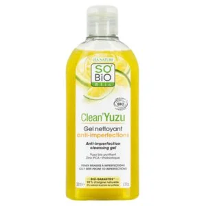 SO’BiO étic Rensende gel mod uren hud - Clean Yuzu BIO (200 ml) - ideel til fedtet hud