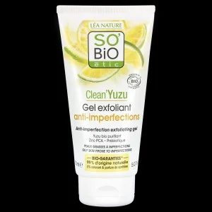 SO’BiO étic Eksfolierende ansigtsgel - Clean Yuzu BIO (150 ml) - ideel til fedtet hud