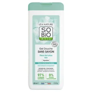 SO’BiO étic SÆBEFRI brusegel med økologisk lotusblomst (650 ml) - ideel til tør og sensitiv hud