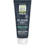 SO’BiO étic MEN 3i1 showergel – forfriskende BIO vetiver (200 ml) – til krop, ansigt og hår