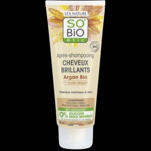 SO’BiO étic Argan-balsam til glans - til normalt til tørt hår Økologisk (200 ml) - efterlader håret glansfuldt og blødt