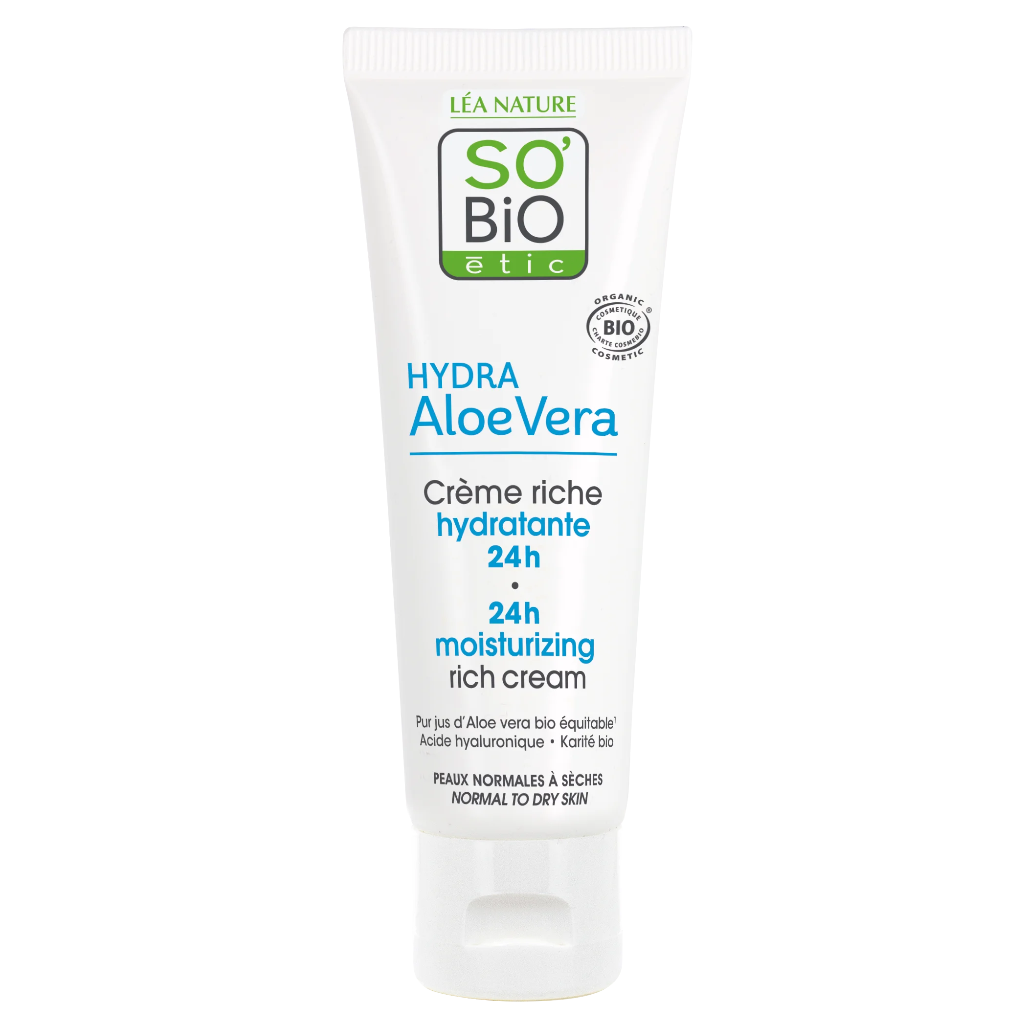 SO’BiO étic Rigt fugtgivende dagcreme med Aloe vera BIO (50 ml) - med hyaluronsyre