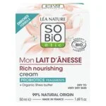 SO’BiO étic Rigt nærende creme med økologisk æselmælk (50 ml) - til meget tør hud