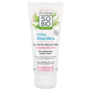 Fugtgivende hypoallergen creme med Aloe vera til hele familien ØKO (100 ml) - fugter, beroliger og regenererer