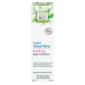 SO’BiO étic Beroligende øjencreme med økologisk Aloe Vera (15 ml) - fugter og beroliger området omkring øjnene