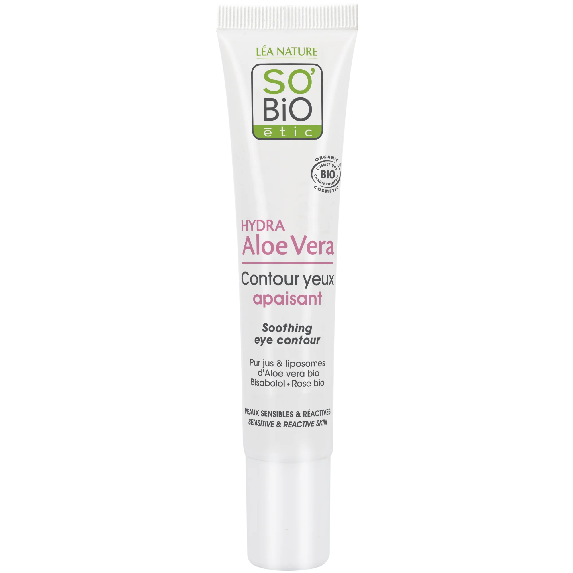 SO’BiO étic Beroligende øjencreme med økologisk Aloe Vera (15 ml) - fugter og beroliger området omkring øjnene