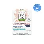 SO’BiO étic Regenererende natcreme med økologisk æselmælk (50 ml) - pisket tekstur