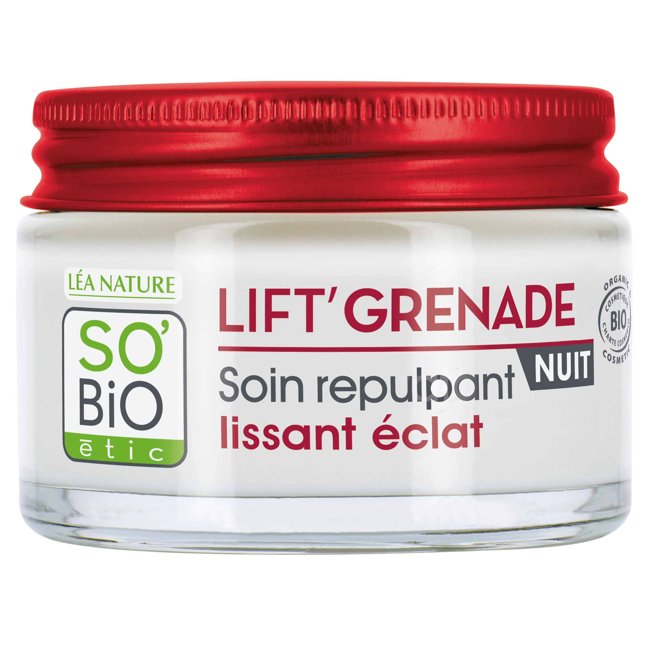 SO’BiO étic Lift'Grenade BIO opklarende natcreme mod rynker (50 ml) - med granatæble