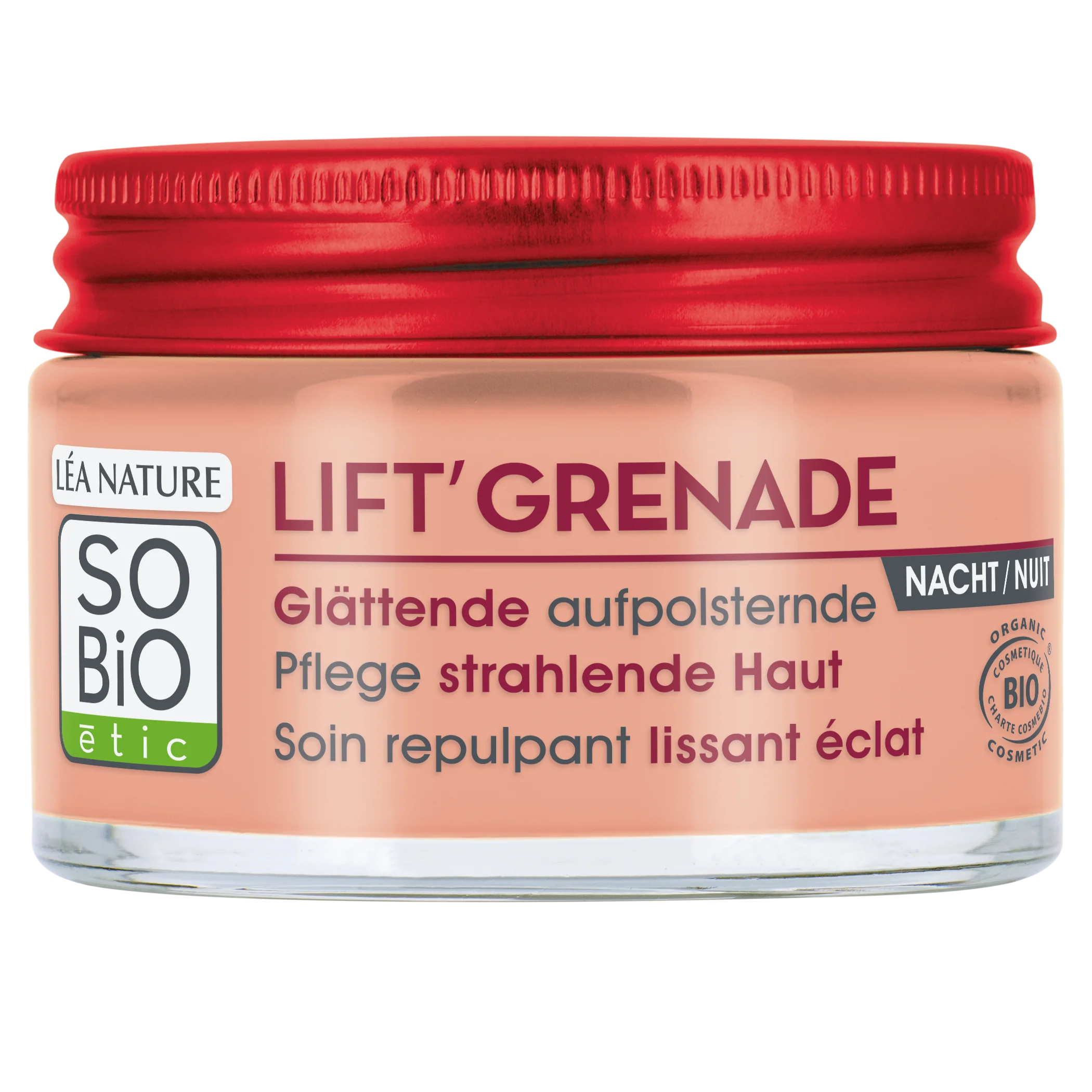 SO’BiO étic Lift'Grenade BIO opklarende natcreme mod rynker (50 ml) - med granatæble