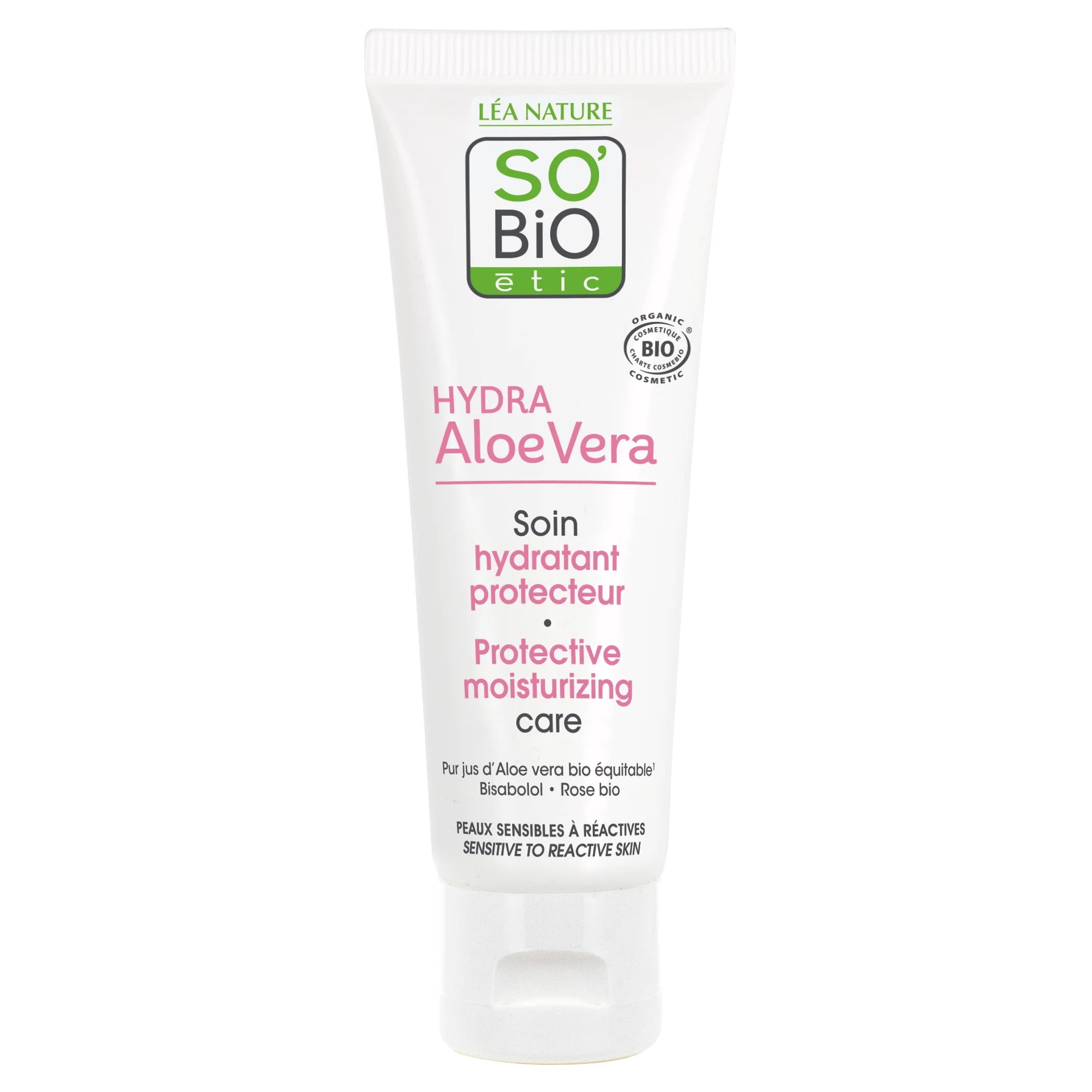 SO’BiO étic Beskyttende creme til sensitiv hud med Aloe vera 5i1 BIO (50 ml) - fugter og beroliger huden