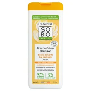 SO’BiO étic SURGRAS brusecreme med økologisk sheasmør (650 ml) - ideel til tør og sensitiv hud