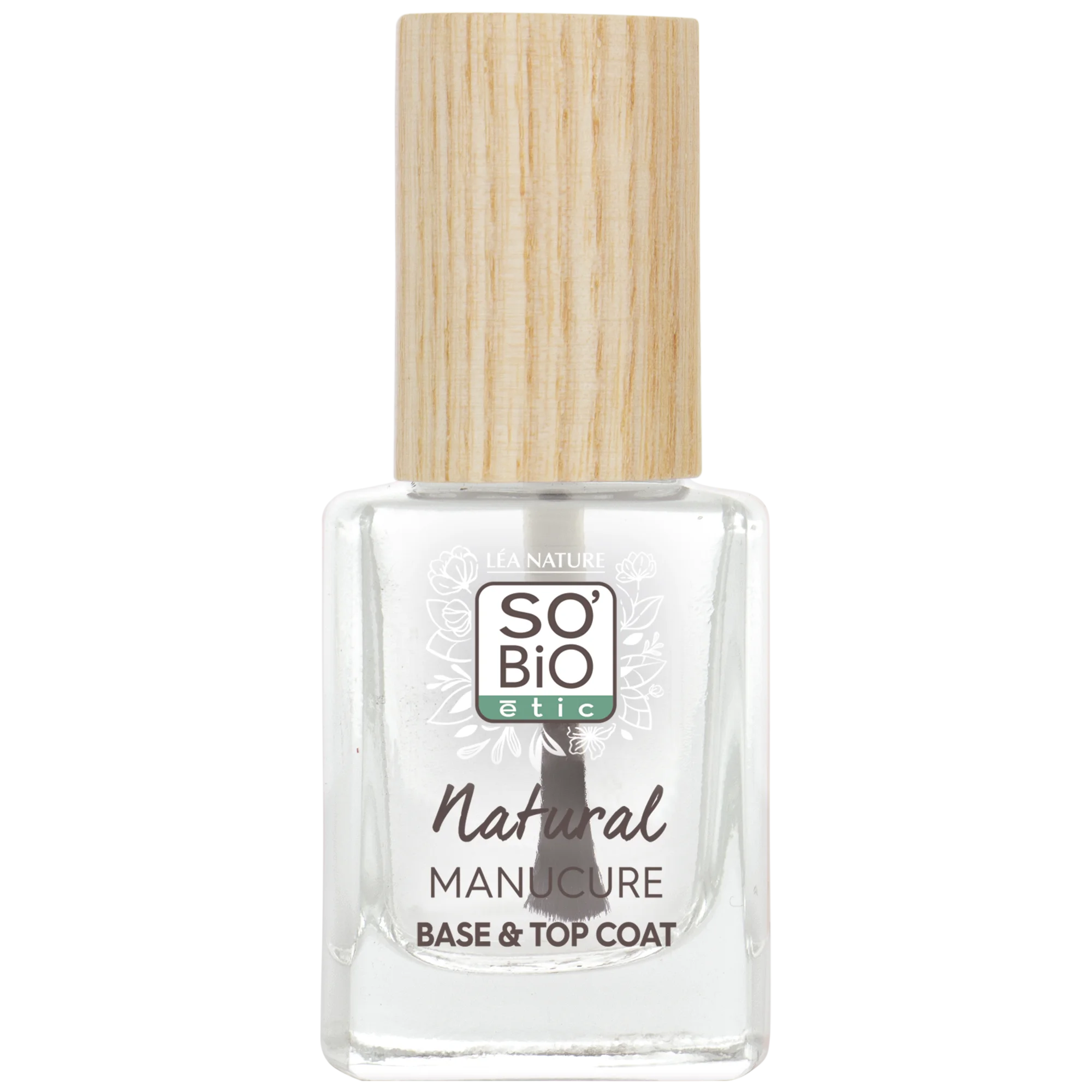 SO’BiO étic Transparent neglelak - base- og topcoat (11 ml) - styrker og udglatter neglene