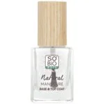 SO’BiO étic Transparent neglelak - base- og topcoat (11 ml) - styrker og udglatter neglene