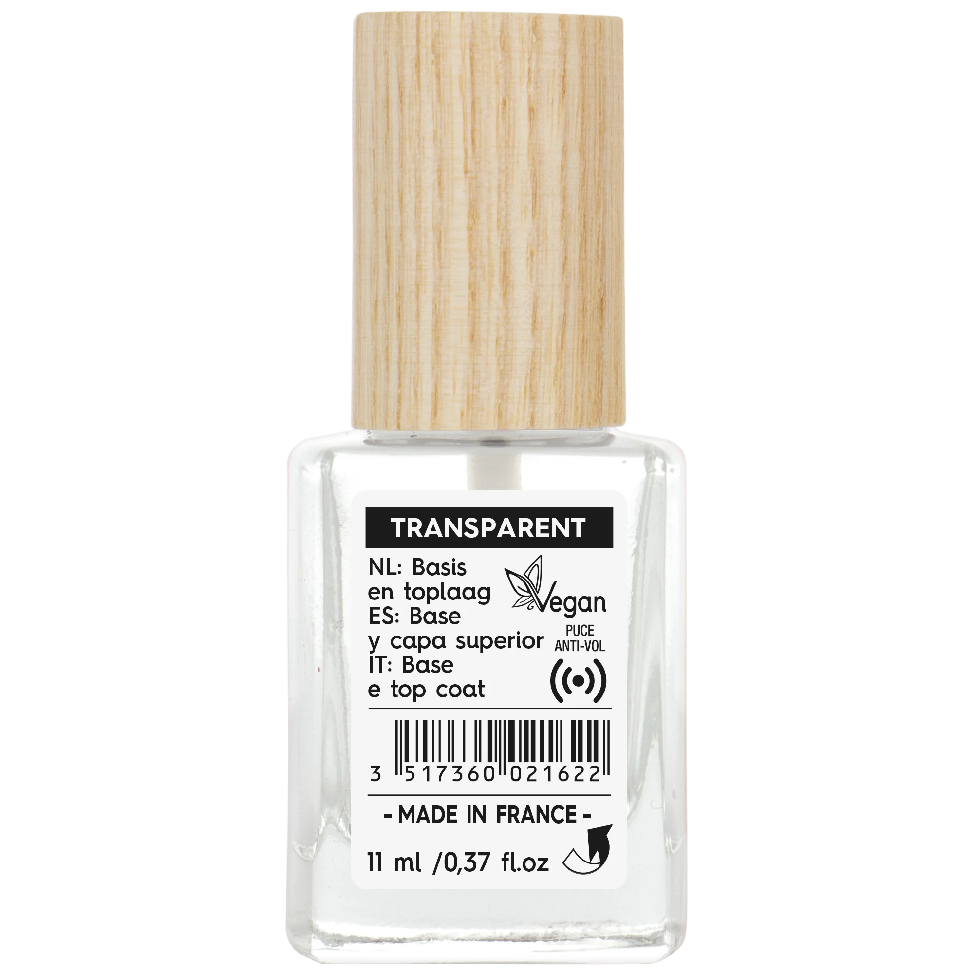 SO’BiO étic Transparent neglelak - base- og topcoat (11 ml) - styrker og udglatter neglene