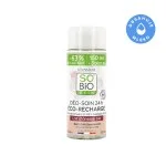 SO’BiO étic Refill til 24-timers fugtgivende roll-on-deodorant med økologisk æselmælk (150 ml) - én refill erstatter tre roll-ons