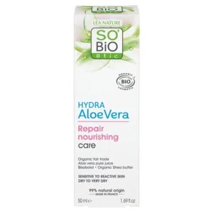 SO’BiO étic Nærende reparerende pleje med Aloe vera til sensitiv hud BIO (50 ml) - fugter og nærer huden