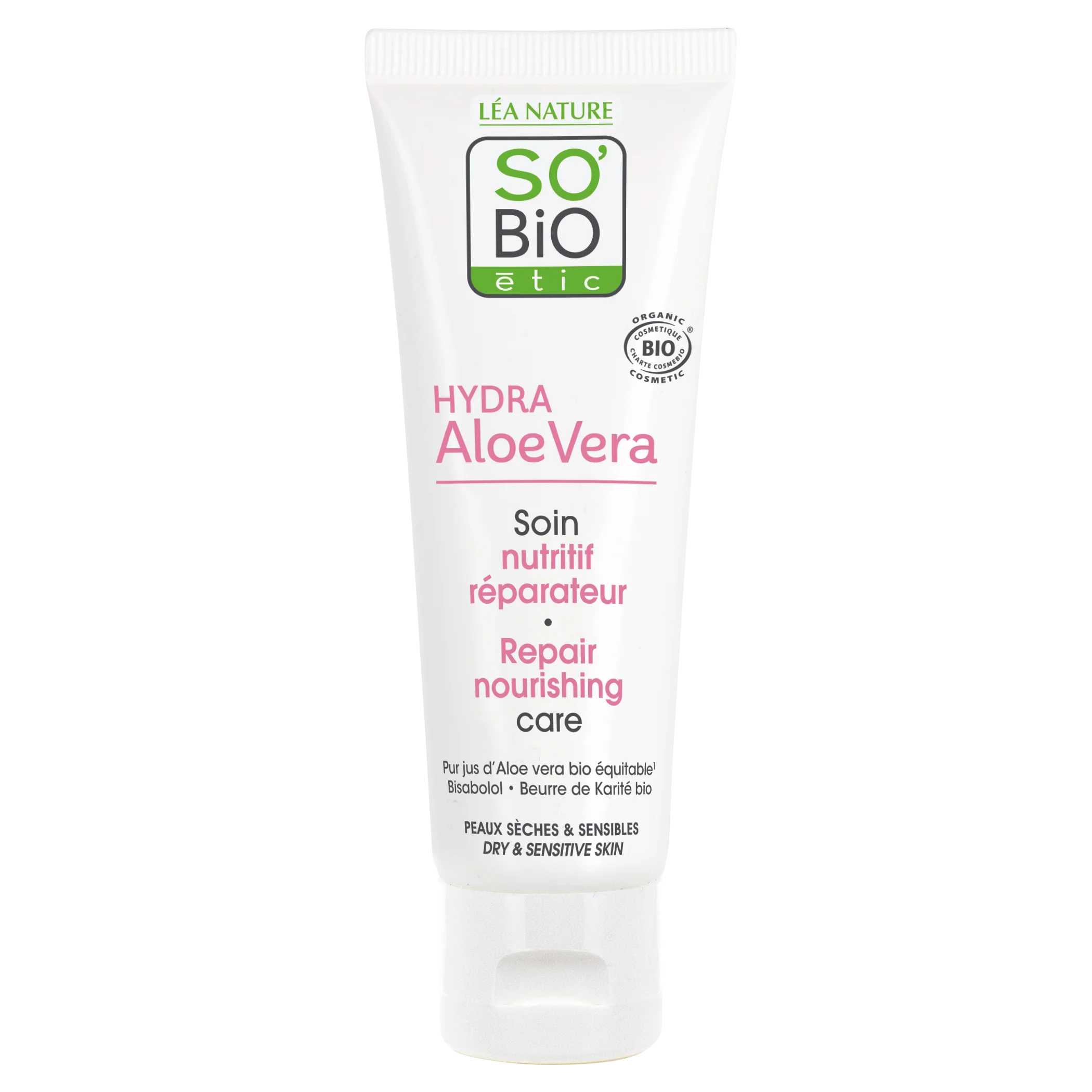 SO’BiO étic Nærende reparerende pleje med Aloe vera til sensitiv hud BIO (50 ml) - fugter og nærer huden