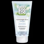 SO’BiO étic Skånsom peeling til hyppig brug, Aloe vera, fugtgivende, økologisk (150 ml) - med hyaluronsyre