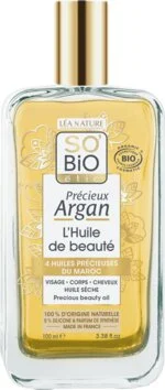 SO’BiO étic Précieux Argan Plejende olie til krop, ansigt og hår ØKO (100 ml) - ungdommens og skønhedens eliksir