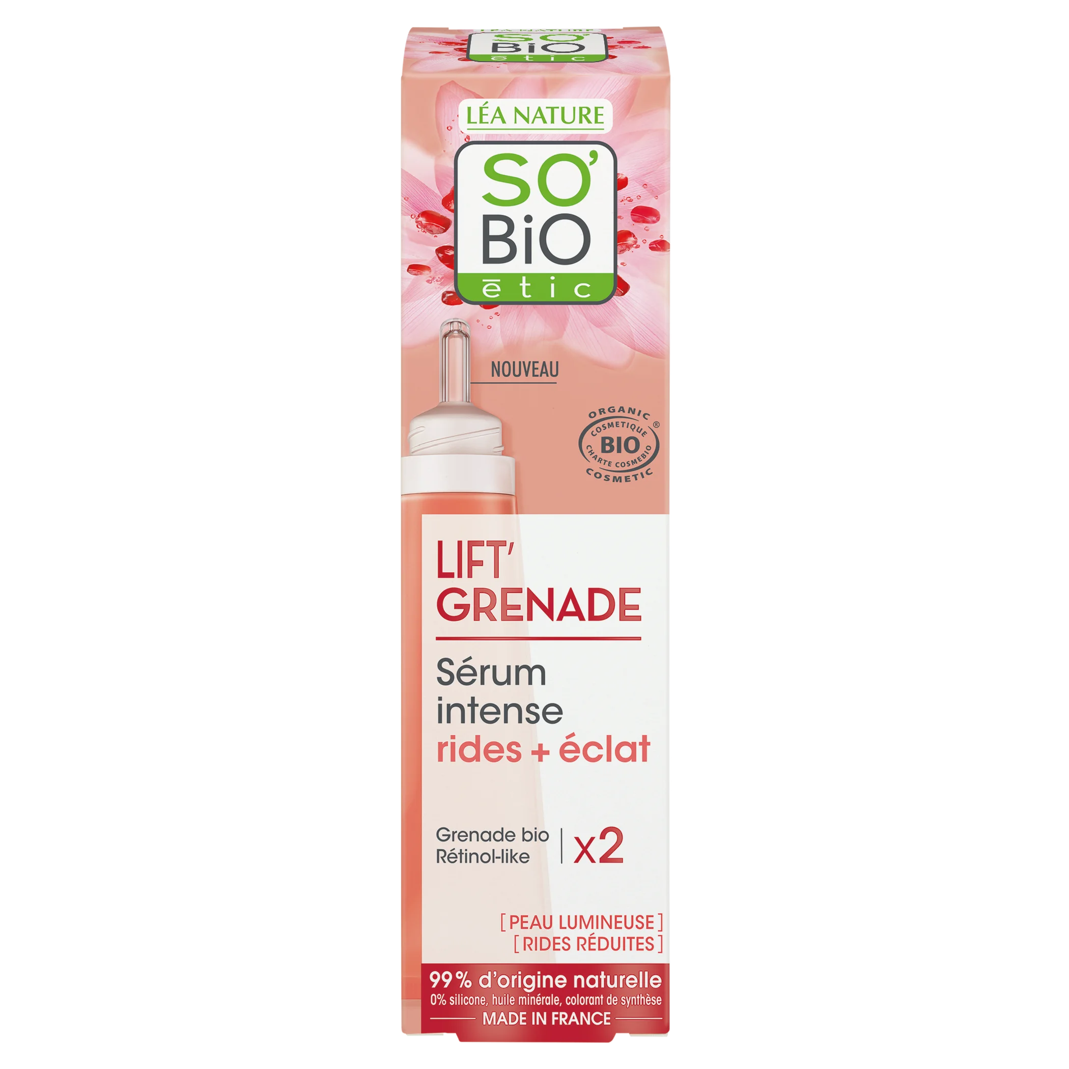 SO’BiO étic Lift'Grenade BIO opklarende anti-rynke-serum (30 ml) - med granatæble