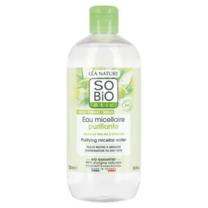 SO’BiO étic Rensende micellarvand Aloe Vera – zink og citrus BIO (500 ml) – ideel til kombineret og fedtet hud