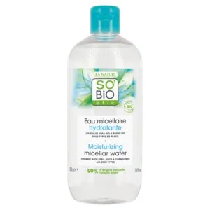 SO’BiO étic Fugtgivende micellarvand med Aloe vera BIO (500 ml) - beriget med kornblomstervand